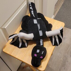 Mojang Jinx Minecraft Black Ender Dragon 24" Large Plush. Rare. Collectable.